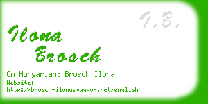 ilona brosch business card